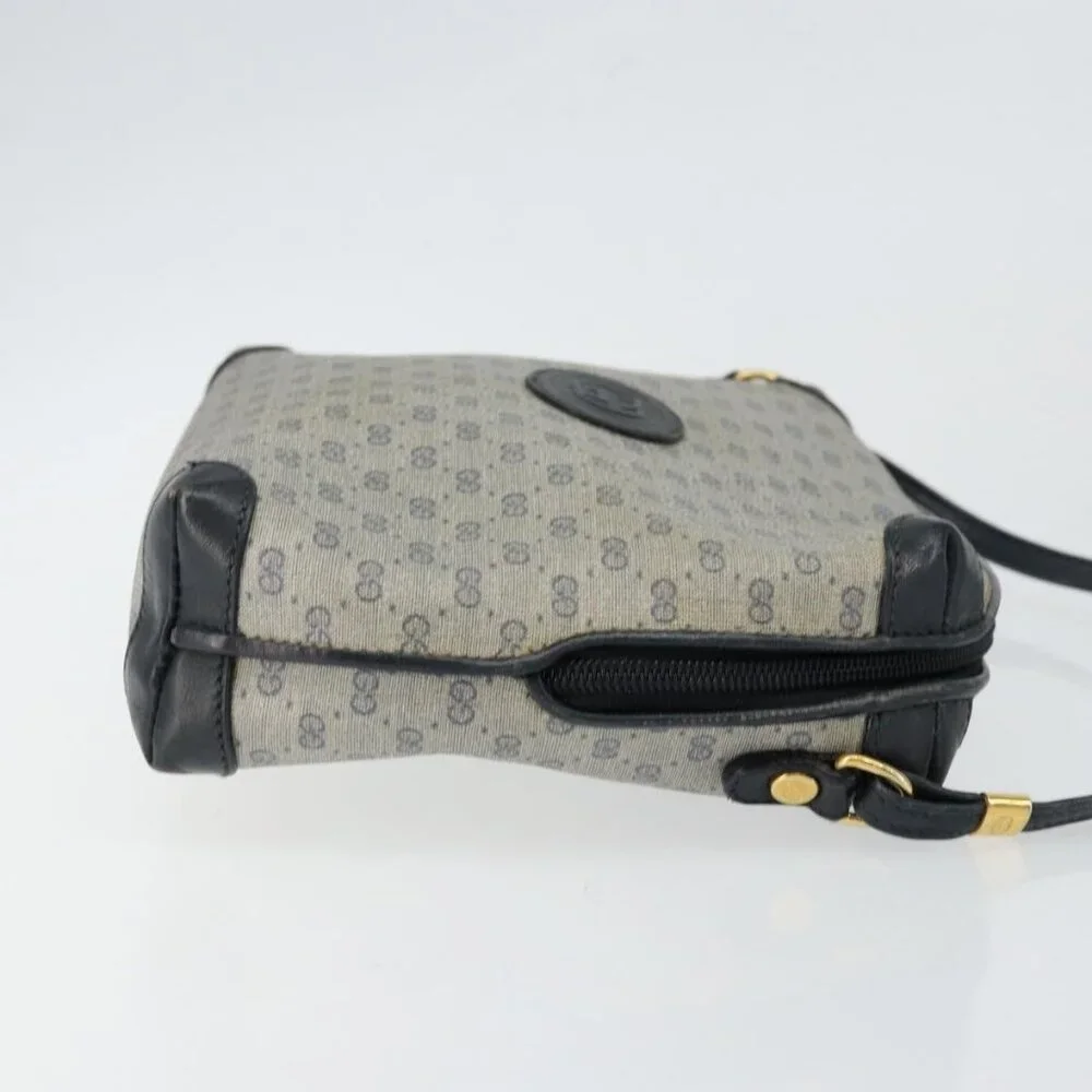 Authentic GUCCI Micro GG Canvas Bag PVC Leather Navy Gold 007 115 0093 - Picture 11 of 16